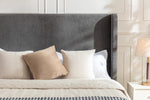 Walker Edison | Velvet Tall 54" Headboard Upholstered Queen Bed Thumbnail