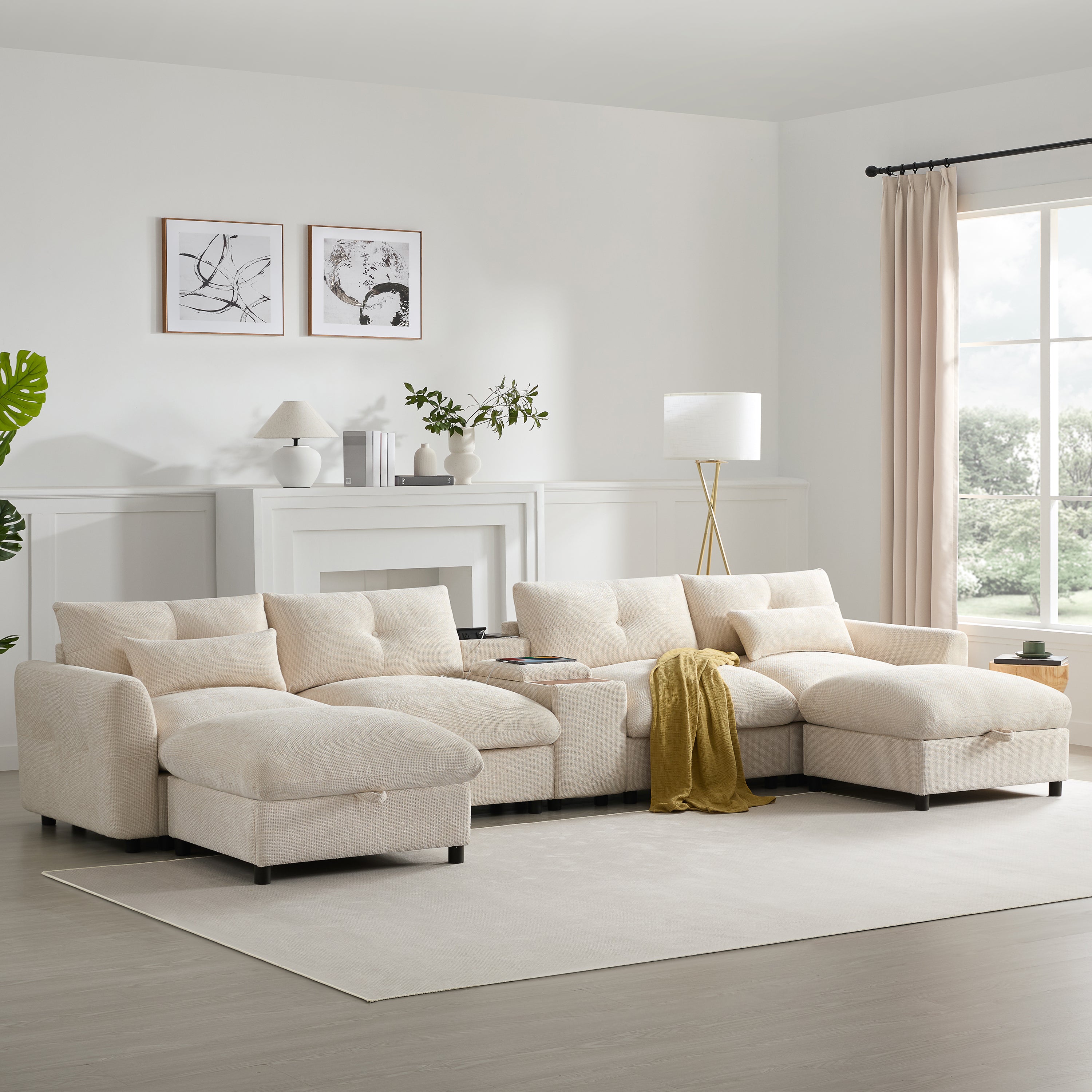 Walker Edison Modular Sectional Sofa - Thumbnail 4