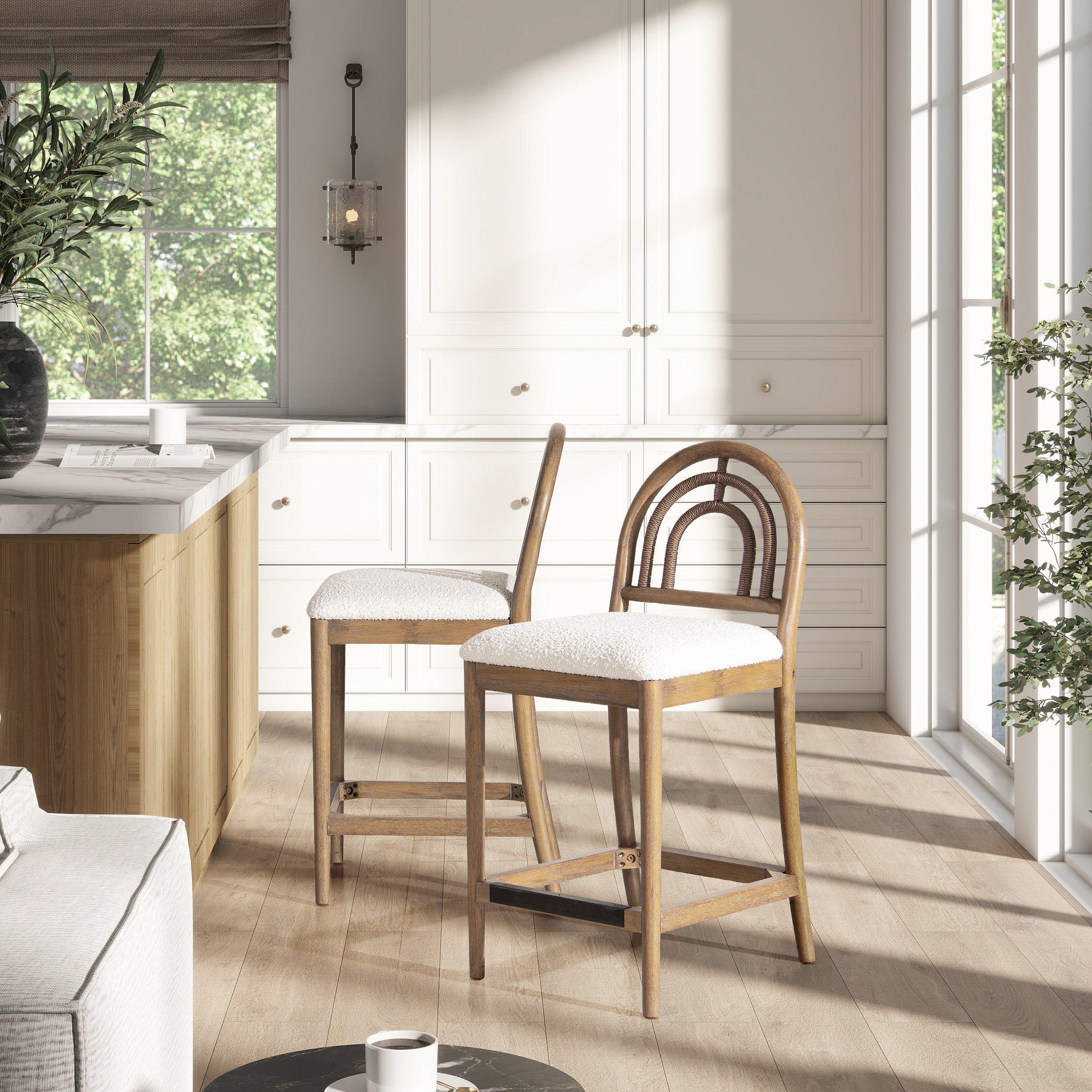 Walker Edison Leon Counter Stool - Thumbnail 2
