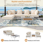 Walker Edison | Outdoor 8-Piece Sectional Sofa Set Thumbnail