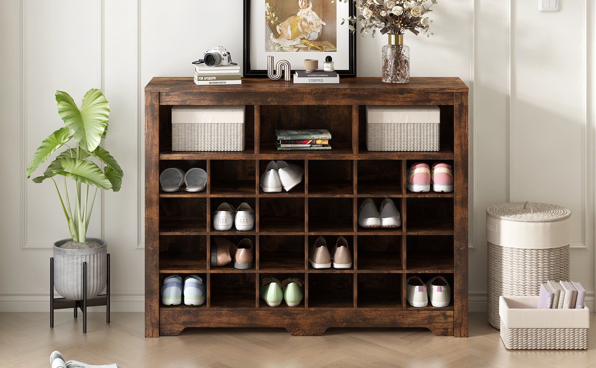 Walker Edison Shoe Cabinet - Thumbnail 4
