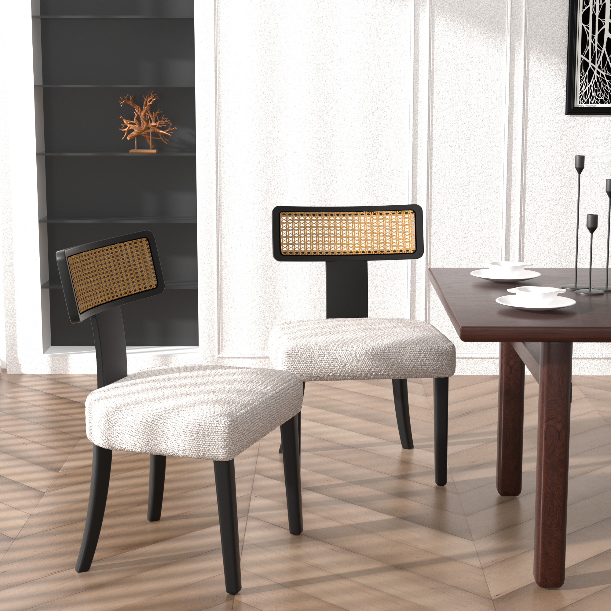 Walker Edison Mid Century Modern Dining Chairs - Thumbnail 3