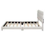 Walker Edison | Modern Full Size Upholstered Platform Bed Thumbnail