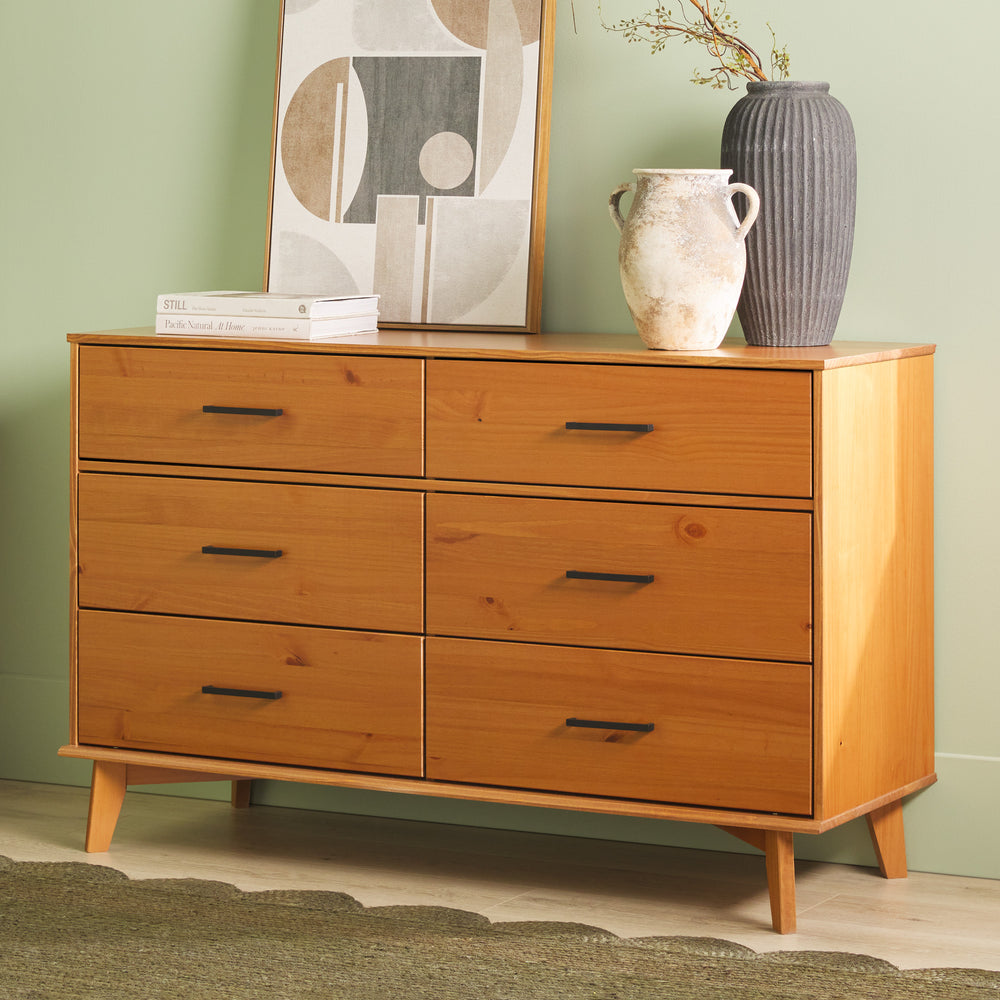 Sloane 6-Drawer Modern Solid Wood Dresser with Metal Handles Sloane 6-Drawer Modern Solid Wood Dresser with Metal Handles