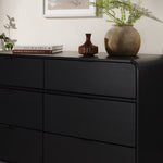 Elias 6-Drawer Contemporary Dresser with Curved Top Thumbnail