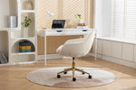 Walker Edison | Mesh Fabric Home Office 360°Swivel Chair with Gold Metal Base Thumbnail