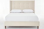 Walker Edison | Traditional Peyton Upholstered 54" High Headboard King Bed Thumbnail