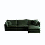 Walker Edison | Chenille Modular Cloud Couch with L-Shaped Sectional and Ottoman Thumbnail