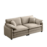 Walker Edison | Cloud Deep Corduroy Loveseat Couch Thumbnail