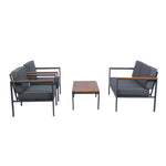 Walker Edison | 4 Piece Outdoor Sofa Chat Set Thumbnail