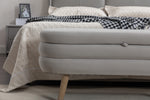 Walker Edison | Grey Velvet Storage Bench Thumbnail