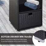 Walker Edison | Outdoor Waterproof Valet Pool Towel Storage Rack Thumbnail