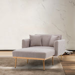 Walker Edison | Teddy Chaise Lounge Accent Chair Thumbnail