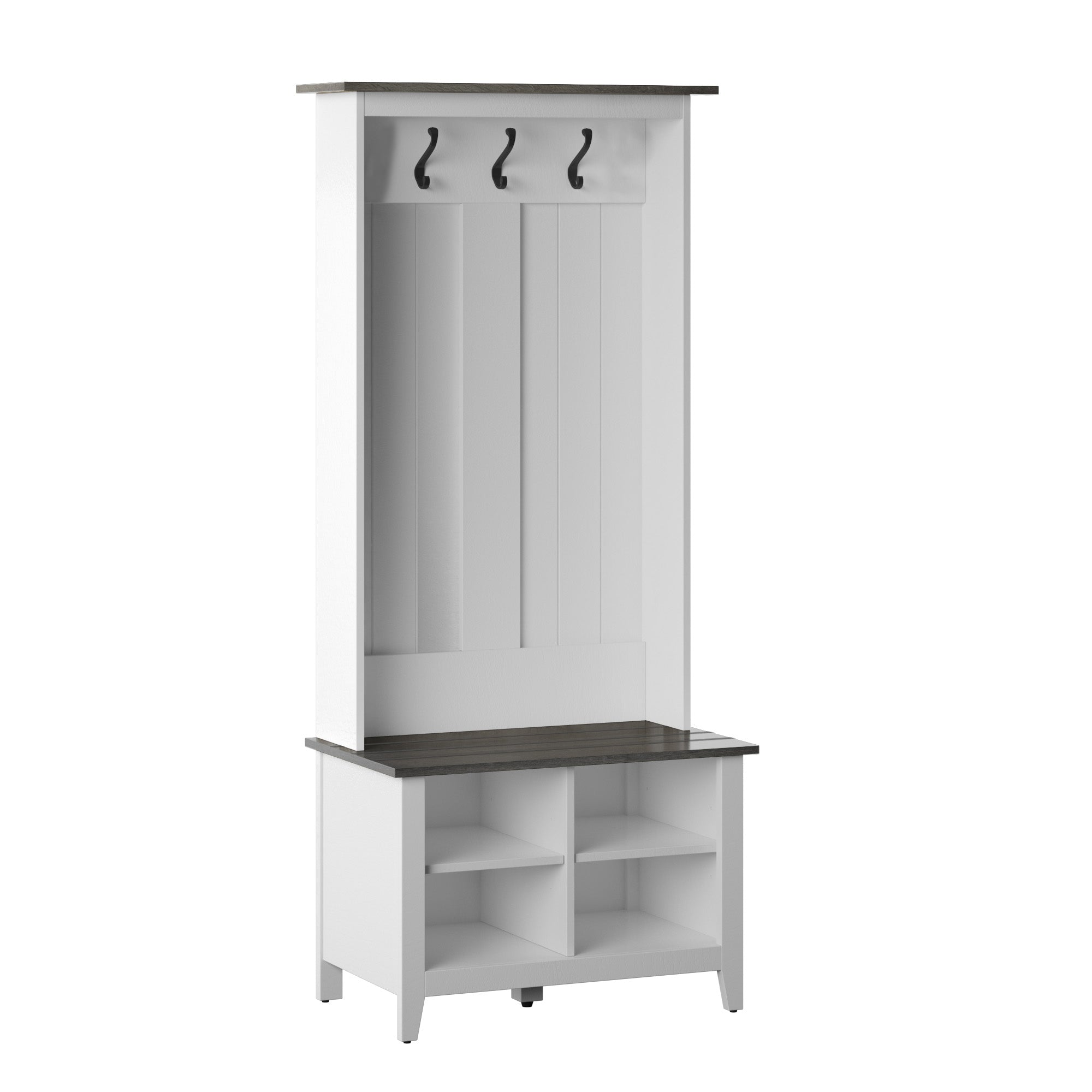 Walker Edison Entryway Hall Tree with Storage Bench