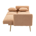 Walker Edison | Minimalist Loveseat Convertible Sofa Bed Thumbnail