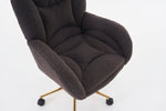 Walker Edison | Teddy 360 Swivel Home Office Chair With Gold Metal Base Thumbnail