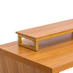 Walker Edison | Modern Wooden 63" Writing Desk with Monitor Stand Thumbnail