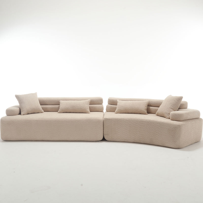 Walker Edison | Boucle Modular Sleek Sofa