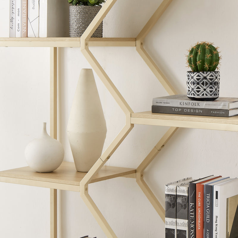 Walker Edison | Rattan Bookshelf Storage Cabinet