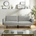 Walker Edison | Velvet Loveseat Futon Sofa Bed Thumbnail