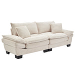 Walker Edison | Corduroy Cloud Loveseat Couch Thumbnail