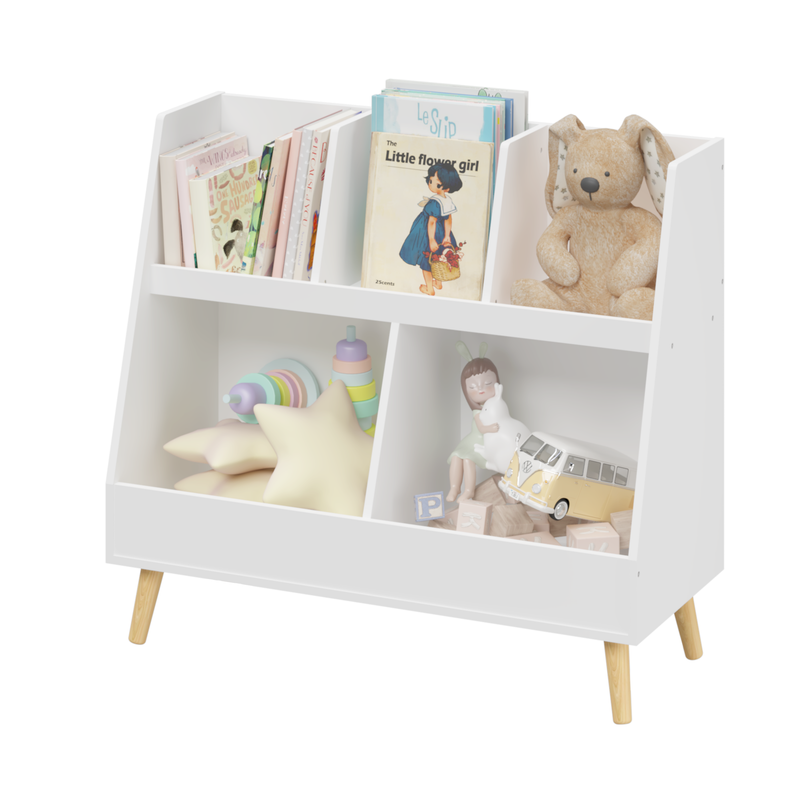 Walker Edison | Kids Bookcase and Toy Organizer