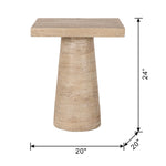 Walker Edison | Cream Square Side Table Thumbnail