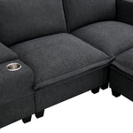 Walker Edison | Modern Chenille Modular Cloud Couch Thumbnail