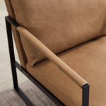 Walker Edison | Faux Leather Lounge Accent Chair Thumbnail