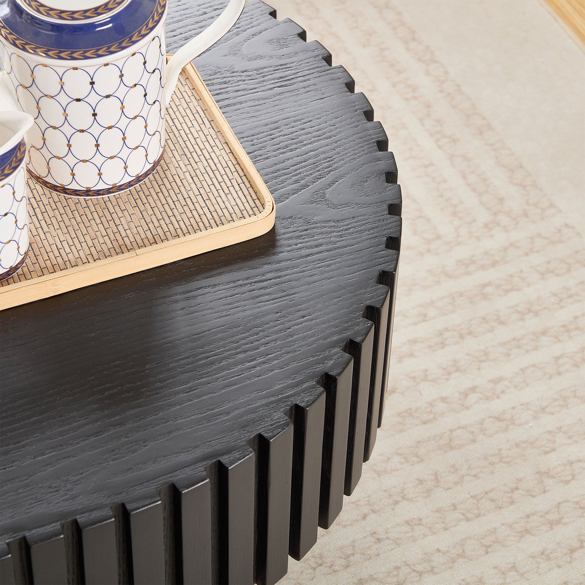 Walker Edison Reeded Coffee Table - Thumbnail 3