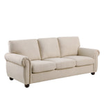 Walker Edison | Chenille Country Rustic 3 Seater Sofa Thumbnail