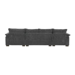 Walker Edison | Chenille Pillow Top Cloud L-shape Sectional Sofa with Chaise Lounge Thumbnail