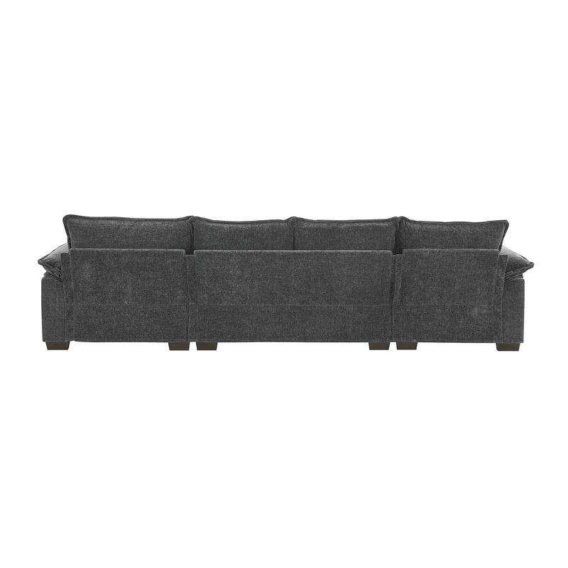 Walker Edison | Chenille Pillow Top Cloud L-shape Sectional Sofa with Chaise Lounge