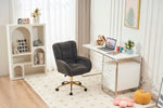 Walker Edison | Teddy 360 Swivel Home Office Chair With Gold Metal Base Thumbnail