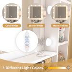 Walker Edison | White Makeup Vanity Desk with Mirror and Lights Thumbnail