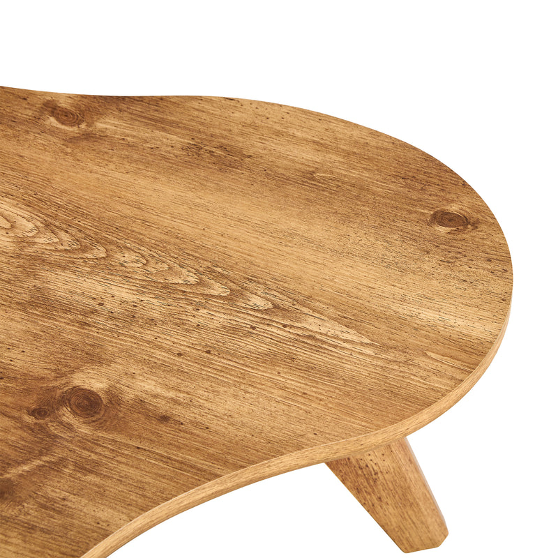 Walker Edison | Cloud Shape Wood Minimalist Coffee Table