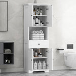 Walker Edison | White Tall Bathroom Storage Cabinet Thumbnail