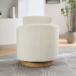 Walker Edison | Chenille Swivel Accent Barrel Chair Thumbnail