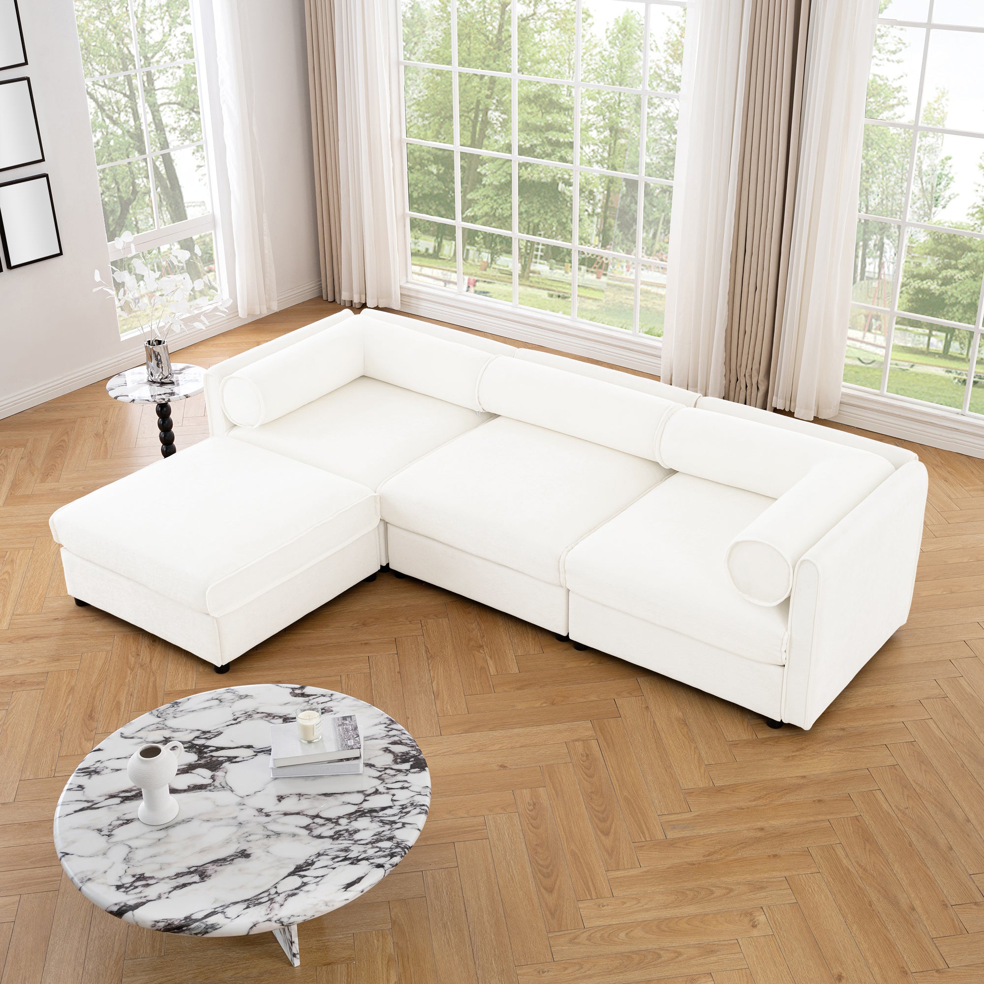 Walker Edison L-Shaped Sofa - Thumbnail 4