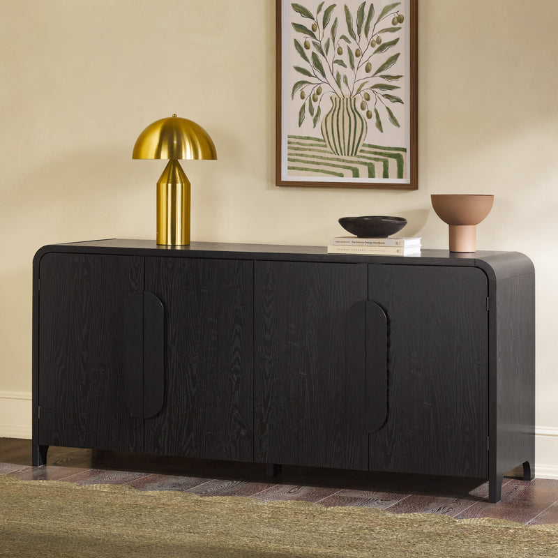 Chantelle Modern Curved Buffet Sideboard and TV Stand