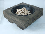 Walker Edison | Fire Pit with Wood Grain Design Thumbnail