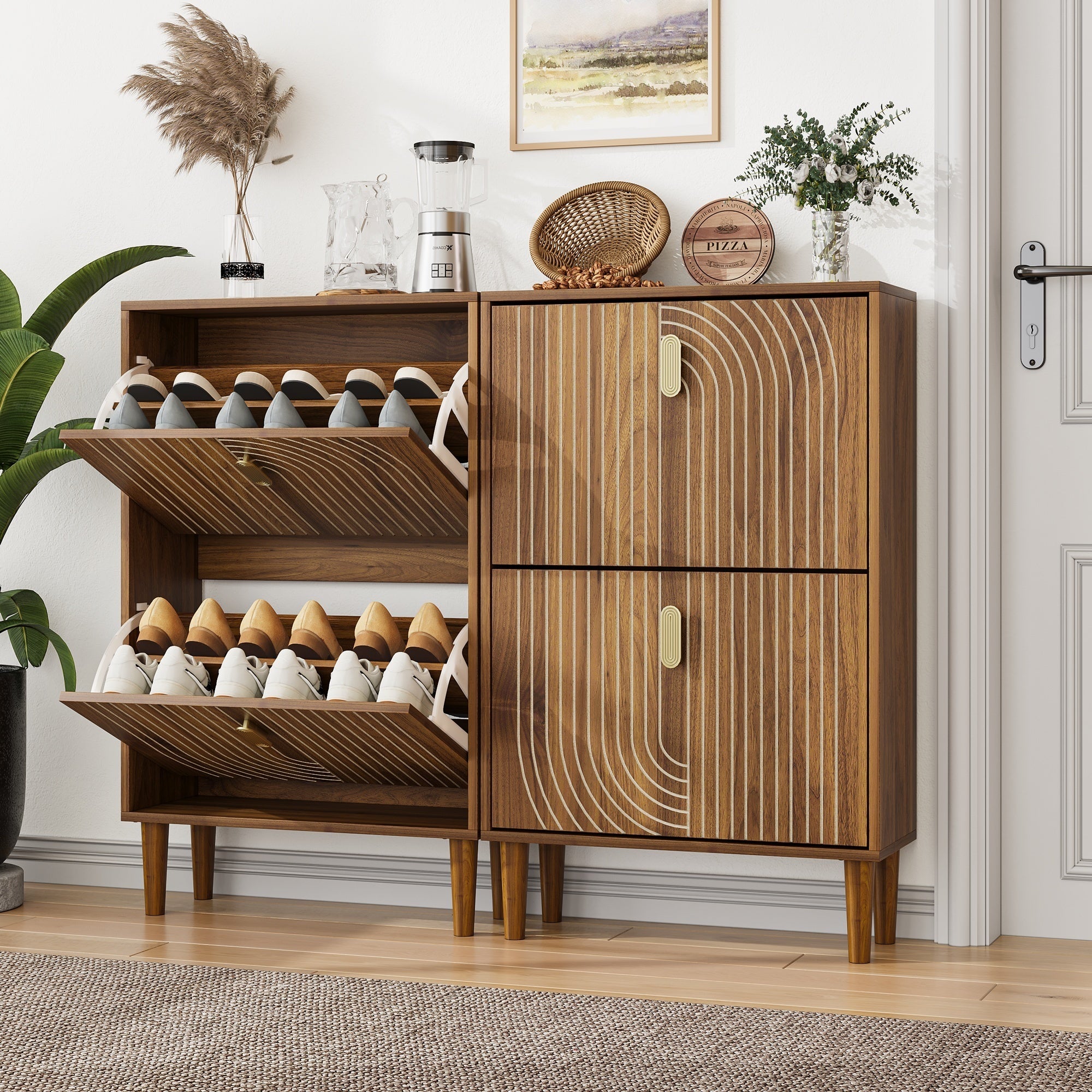 Walker Edison Shoe Storage Cabinet