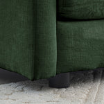 Walker Edison | Chenille Modular Cloud Couch with L-Shaped Sectional and Ottoman Thumbnail