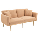 Walker Edison | Minimalist Loveseat Convertible Sofa Bed Thumbnail