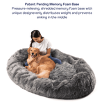 Paw - PupCloud™ Human-Size Faux Fur Memory Foam Dog Bed - Charcoal Grey Paw.com  Thumbnail