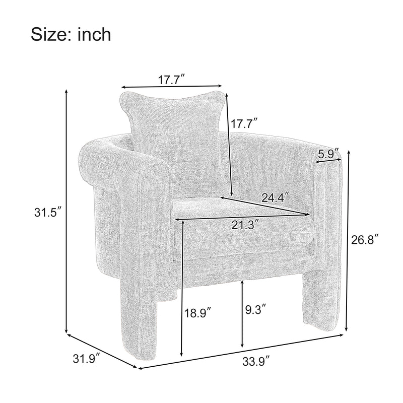 Walker Edison | Minimalist Modern Accent Chair