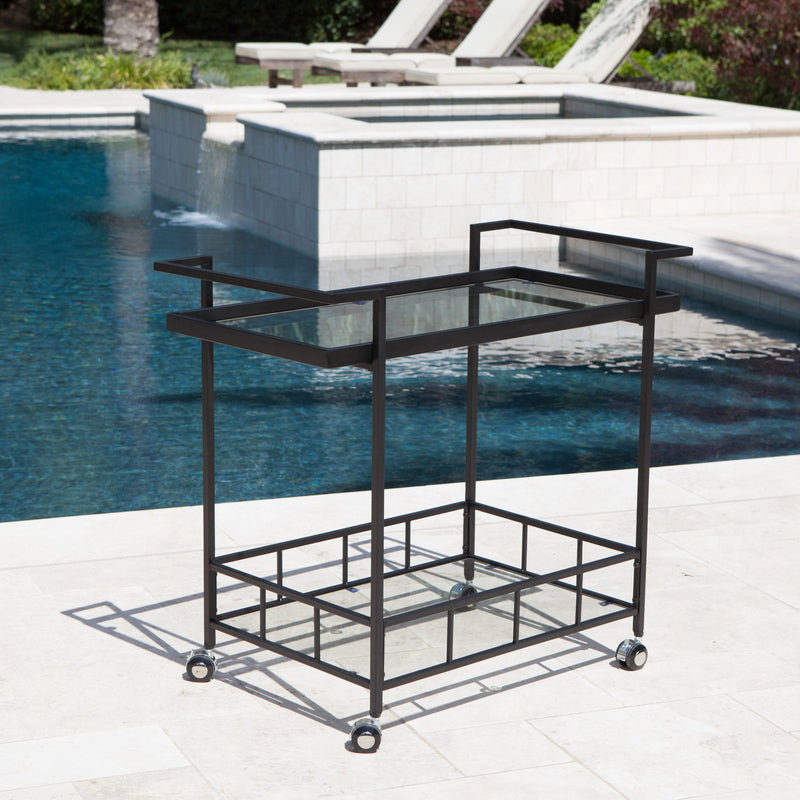 Walker Edison | Metal Sleek Bar Cart