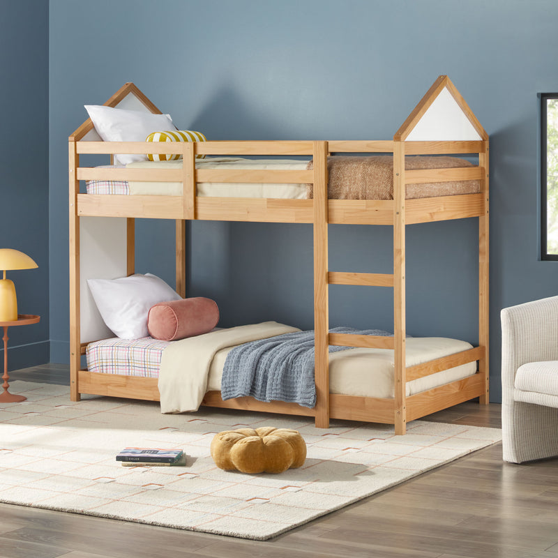 Skyler Contemporary Wood Twin over Twin Bunk Bed