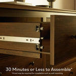 Traditional Vivienne Easy Assembly Solid Wood Nightstand Thumbnail