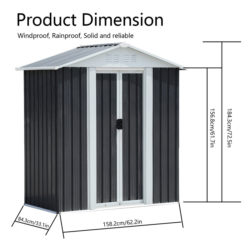 Walker Edison | Outdoor Waterproof Storage Shed